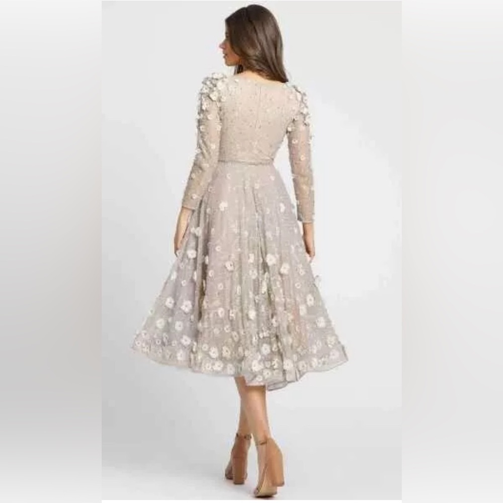 Mac Duggal Elegant Floral Embroidered Dress - Picture 4 of 14